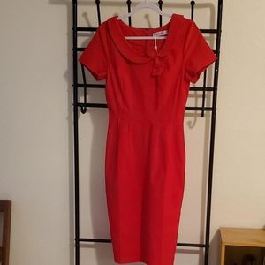 Retro 50s Red Wiggle Dress Pencil Dress